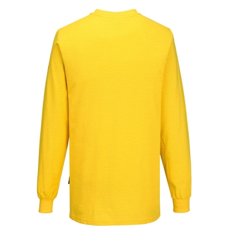 T-shirt manches longues antistatique ESD protection électrostatique Jaune foncé – Portwest AS22
