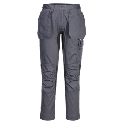 Pantalon de travail stretch holster multipoches WX2 Gris métal – Portwest CD883