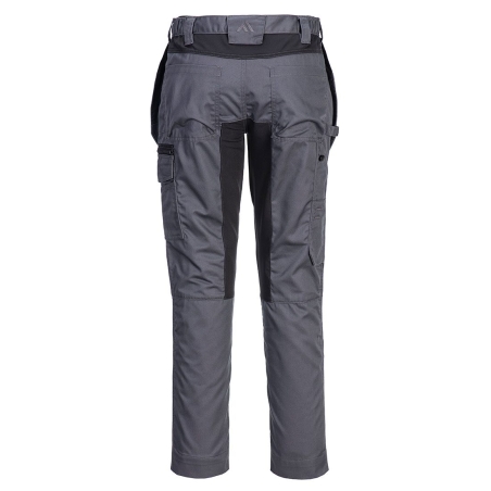 Pantalon de travail stretch holster multipoches WX2 Gris métal – Portwest CD883