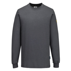 T-shirt manches longues antistatique ESD protection électrostatique Gris zoom – Portwest AS22