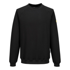 Sweat-shirt antistatique ESD manche raglan Noir – Portwest AS24