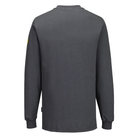 T-shirt manches longues antistatique ESD protection électrostatique Gris zoom – Portwest AS22