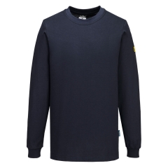 T-shirt manches longues antistatique ESD protection électrostatique Marine – Portwest AS22NVR