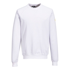 Sweat-shirt antistatique ESD manche raglan Blanc – Portwest AS24