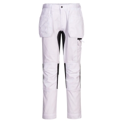 Pantalon de travail stretch holster multipoches WX2 Blanc – Portwest CD883