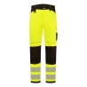 Pantalon de travail haute visibilité multipoches classe 2 Jaune/noir coupe courte – Portwest PW340