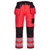 Pantalon haute visibilité PW3 poches flottantes multifonctions Rouge/noir – Portwest T501