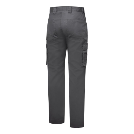 Pantalon cargo WX2 Eco tissu Kingsmill multipoches Gris métal coupe courte – Portwest CD825