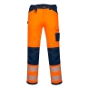 Pantalon de travail haute visibilité multipoches classe 2 Orange/marine – Portwest PW340