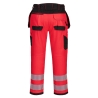 Pantalon haute visibilité PW3 poches flottantes multifonctions Rouge/noir – Portwest T501