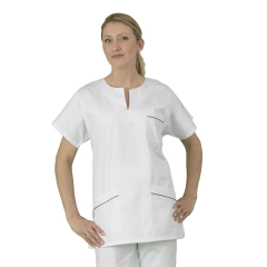 Blouse medicale Col Goutte d'eau type mariniere lisere couleur marine