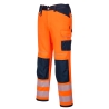 Pantalon de travail haute visibilité multipoches classe 2 Orange/marine – Portwest PW340