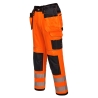 Pantalon haute visibilité PW3 poches flottantes multifonctions Orange/noir – Portwest T501