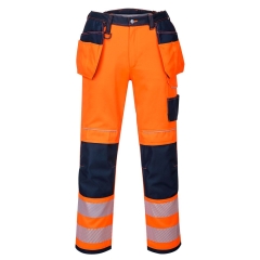 Pantalon haute visibilité PW3 poches flottantes multifonctions Orange/marine – Portwest T501