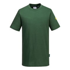 T-shirt antistatique ESD fibre de carbone Vert forêt – Portwest AS20