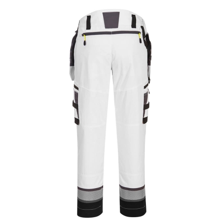 Pantalon holster DX4 poches flottantes démontables stretch Blanc/gris – Portwest DX440