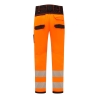 Pantalon de travail haute visibilité multipoches classe 2 Orange/noir coupe courte – Portwest PW340