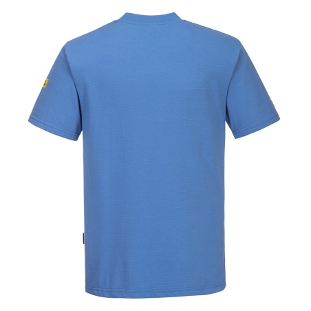 T-shirt antistatique ESD fibre de carbone Bleu hamilton – Portwest AS20