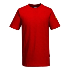 T-shirt antistatique ESD fibre de carbone Rouge foncé – Portwest AS20