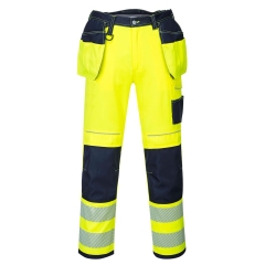 Pantalon haute visibilité PW3 poches flottantes multifonctions Jaune/marine – Portwest T501