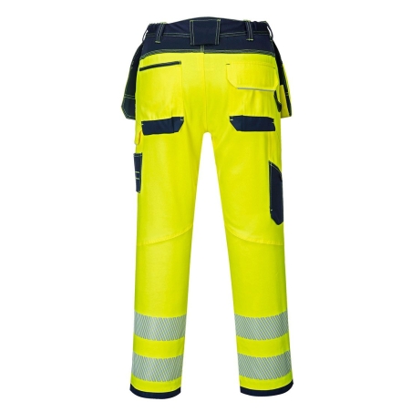 Pantalon haute visibilité PW3 poches flottantes multifonctions Jaune/marine – Portwest T501