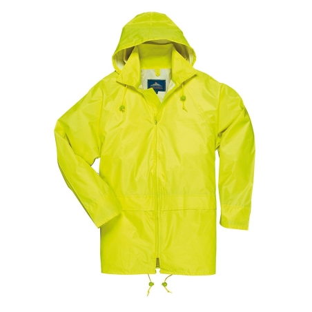 Veste de pluie imperméable à capuche Classic Jaune – Portwest S440
