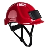 Casque de chantier avec porte-badge intégré Rouge – Portwest PB55