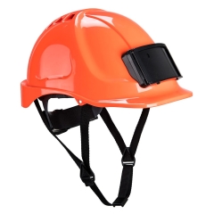 Casque de chantier avec porte-badge intégré Orange – Portwest PB55