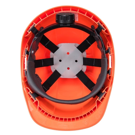 Casque de chantier avec porte-badge intégré Orange – Portwest PB55