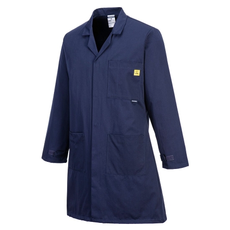 Blouse antistatique ESD protection électrostatique Marine – Portwest AS10NAR