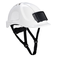 Casque de chantier avec porte-badge intégré Blanc – Portwest PB55