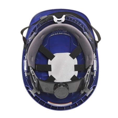 Casque de chantier ventilé avec visière rétractable Bleu royal – Portwest PW55