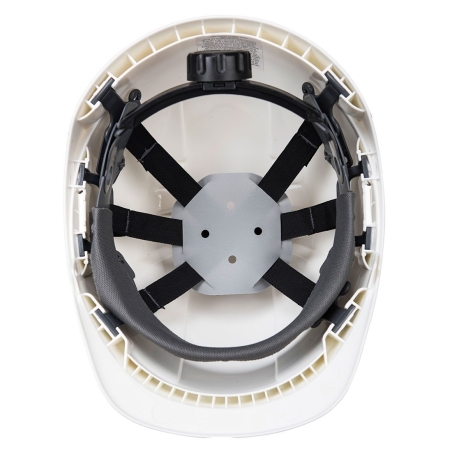 Casque de chantier avec porte-badge intégré Blanc – Portwest PB55