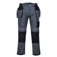 Pantalon holster multipoches Kingsmill poly/coton 300g Gris zoom/noir – Portwest T602