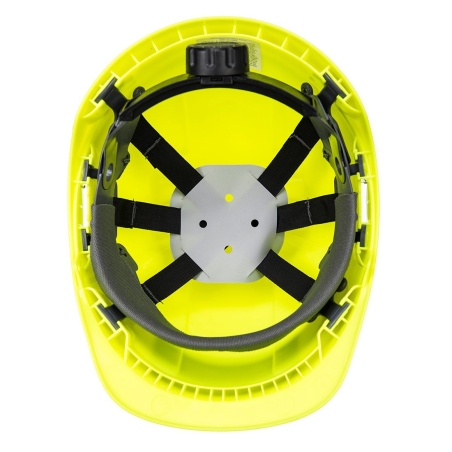 Casque de chantier avec porte-badge intégré Jaune – Portwest PB55