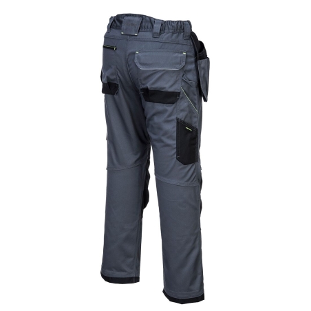 Pantalon holster multipoches Kingsmill poly/coton 300g Gris zoom/noir – Portwest T602