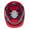 Casque de chantier ventilé avec visière rétractable Rouge – Portwest PW55