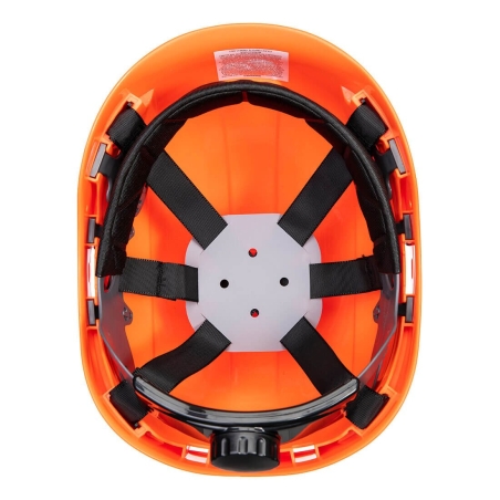 Casque de protection travaux en hauteur ABS harnais 6 points Orange – Portwest PS53