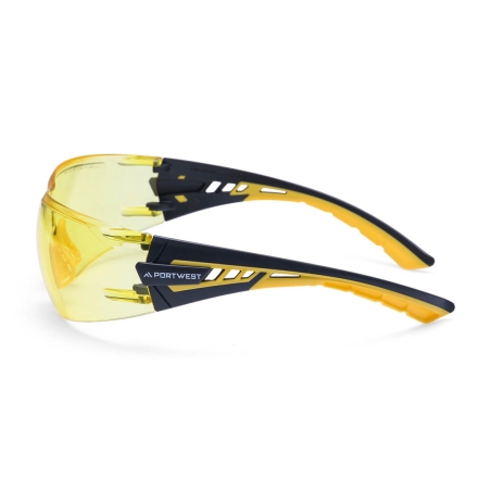 Lunettes de sécurité enveloppantes Tech Look Lite KN Ambre – Portwest PS27