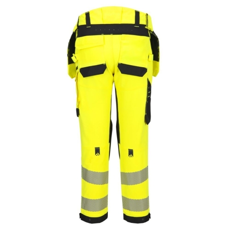 Pantalon stretch haute visibilité classe 2 poches flottantes EV4 Jaune/noir coupe longue – Portwest EV448
