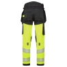 Pantalon stretch haute visibilité classe 1 avec poches flottantes démontables Jaune/noir – Portwest EV442