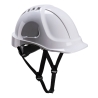 Casque de chantier ABS non ventilé avec harnais textile Blanc – Portwest PS54