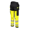 Pantalon stretch haute visibilité classe 1 avec poches flottantes démontables Jaune/noir – Portwest EV442