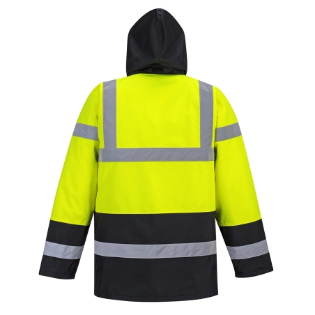 Parka haute visibilité bicolore imperméable classe 3 Jaune/noir – Portwest S466