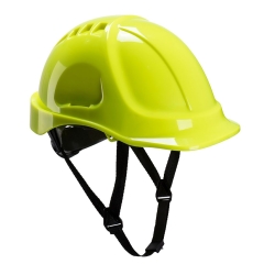 Casque de chantier ABS non ventilé avec harnais textile Jaune – Portwest PS54