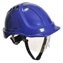 Casque de chantier à visière rétractable Endurance Plus Bleu royal – Portwest PW54