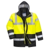 Parka haute visibilité bicolore imperméable classe 3 Jaune/noir – Portwest S466
