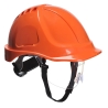 Casque de chantier à visière rétractable Endurance Plus Orange – Portwest PW54