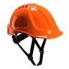 Casque de chantier ABS non ventilé avec harnais textile Orange – Portwest PS54