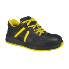 Basket de sécurité composite sans métal S1P style trainer Noir/jaune – Portwest FT60